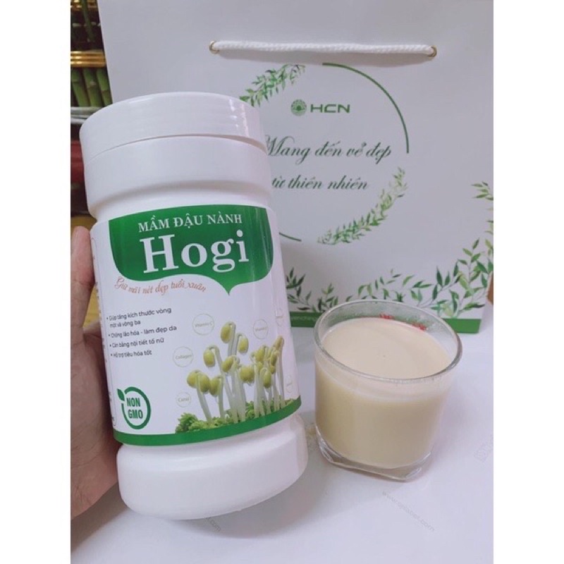 Mầm đậu nành HoGi 400g bổ sung sữa dê giúp tăng size vòng 1,3