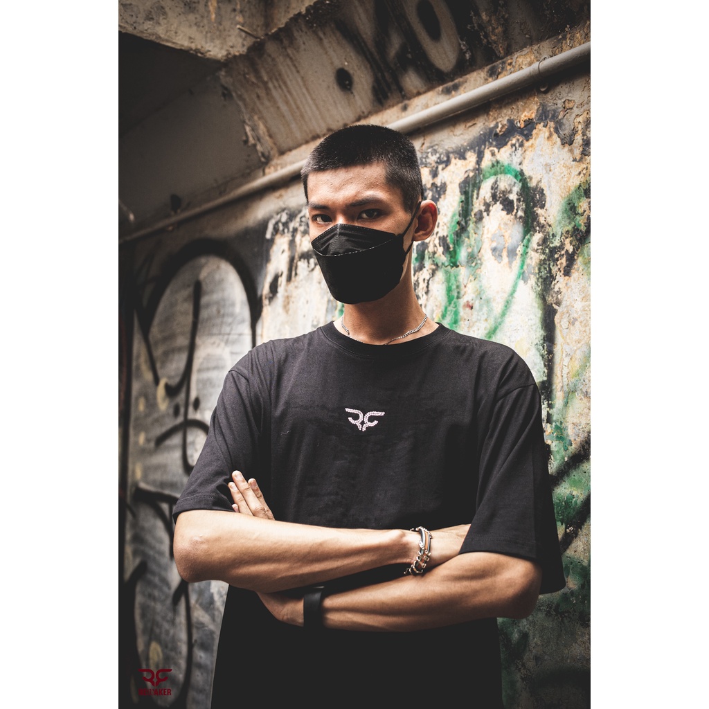 Áo Thun REMAKER Eternity Tee Oversize Unisex Tay Lỡ - Đen - Local Brand Chính Hãng