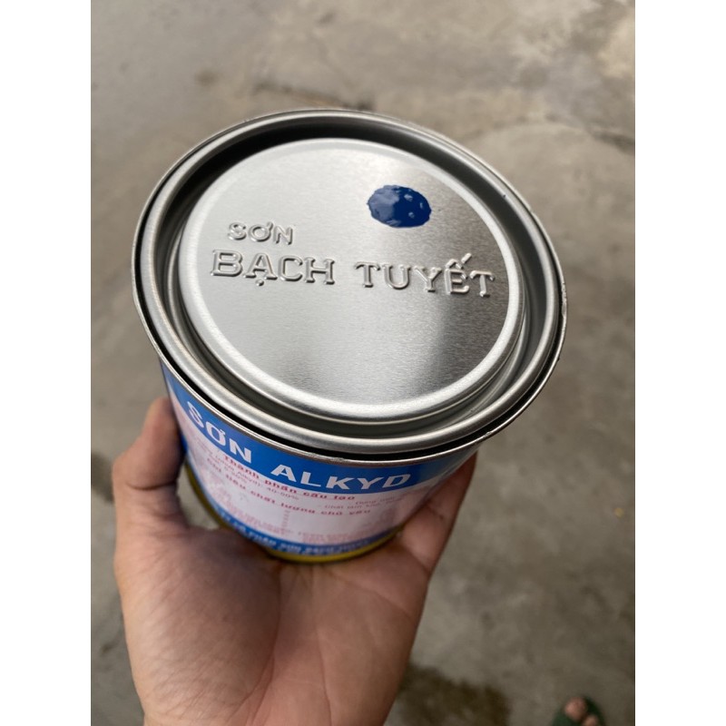 Sơn dầu Bạch Tuyết - Lon 1kg - màu Xanh yamaha đậm