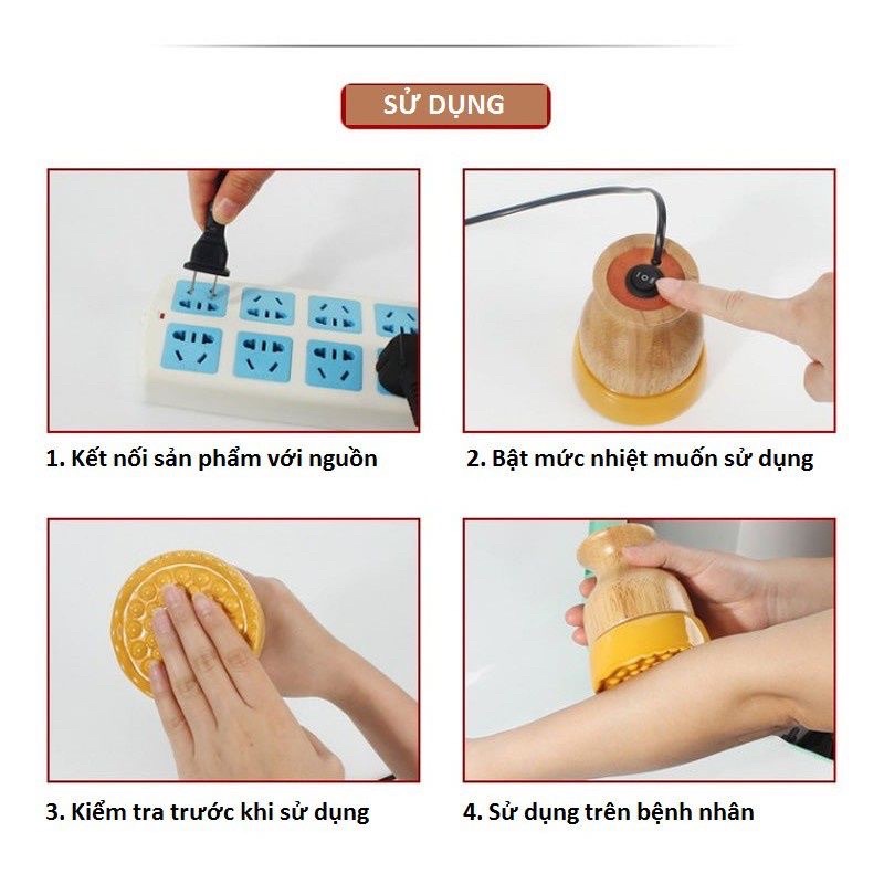 Cốc Nhiệt Hồng Quang Thần Cứu, Cốc Nhiệt Hồng Quang Có Đèn Hồng Ngoại Massage Body, Đả Thông Kinh Lạc