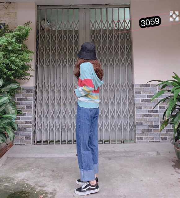 Quần Baggy Ống Rộng Simple Gấp Lai 🔥