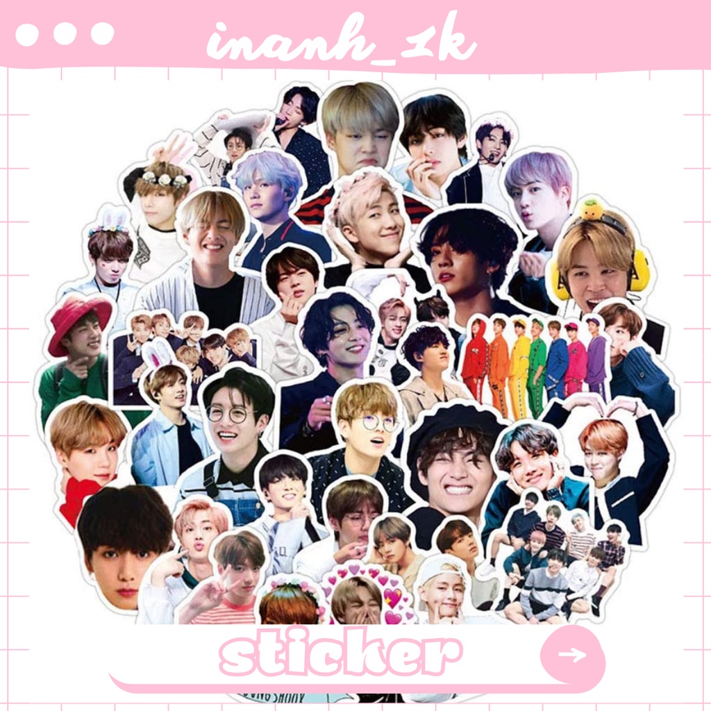 Bộ 200 hình dán nhóm nhạc BTS