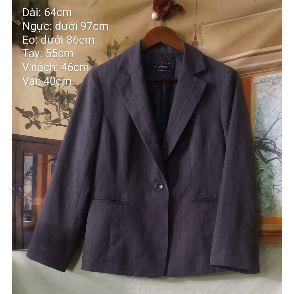 |2hand| Áo khoác vest/blazer nữ korea hiệu Compagna siêu xịn