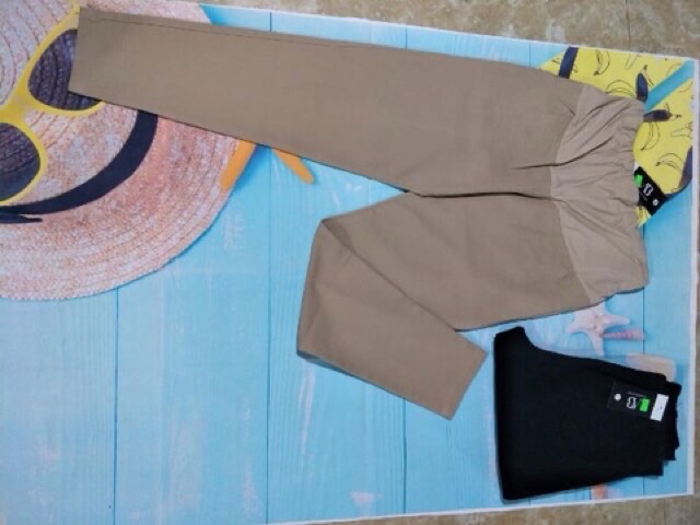 Quần bầu kaki dáng baggy có đáp bụng size S đến 2XL