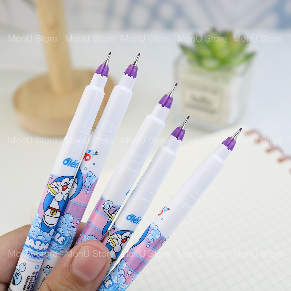 Bút lông kim DORAEMON DOREMON mực tím dễ thương cute MON0332 TooYoo