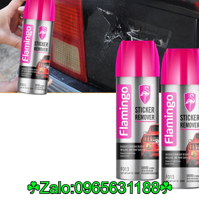 Chai xịt tẩy băng keo cao cấp Sticker Remover FLAMINGO F013 450ml - Hàng chính hãng