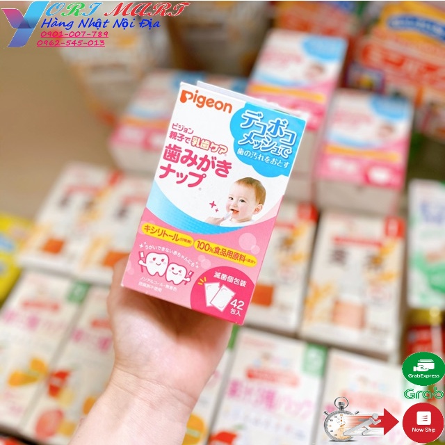 Giấy lau răng cho bé Pigeon Nhật Bản 42 tờ