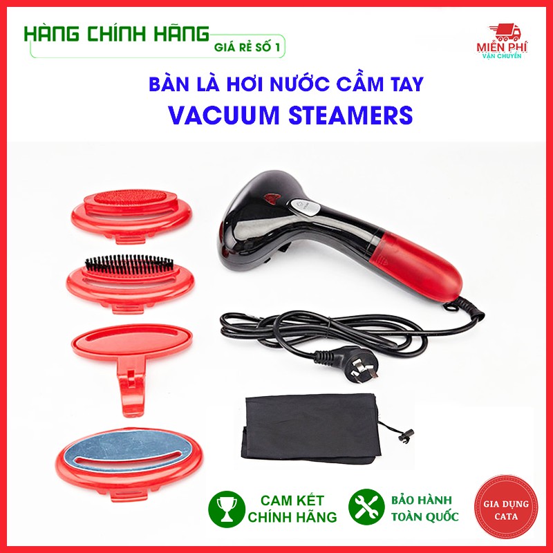 Bàn Là Hơi Nước Cầm Tay Cao Cấp GARMENT STEAMER Đỏ đen, bàn ủi hơi nước gấp gọn - Tiện lợi, chính hãng!