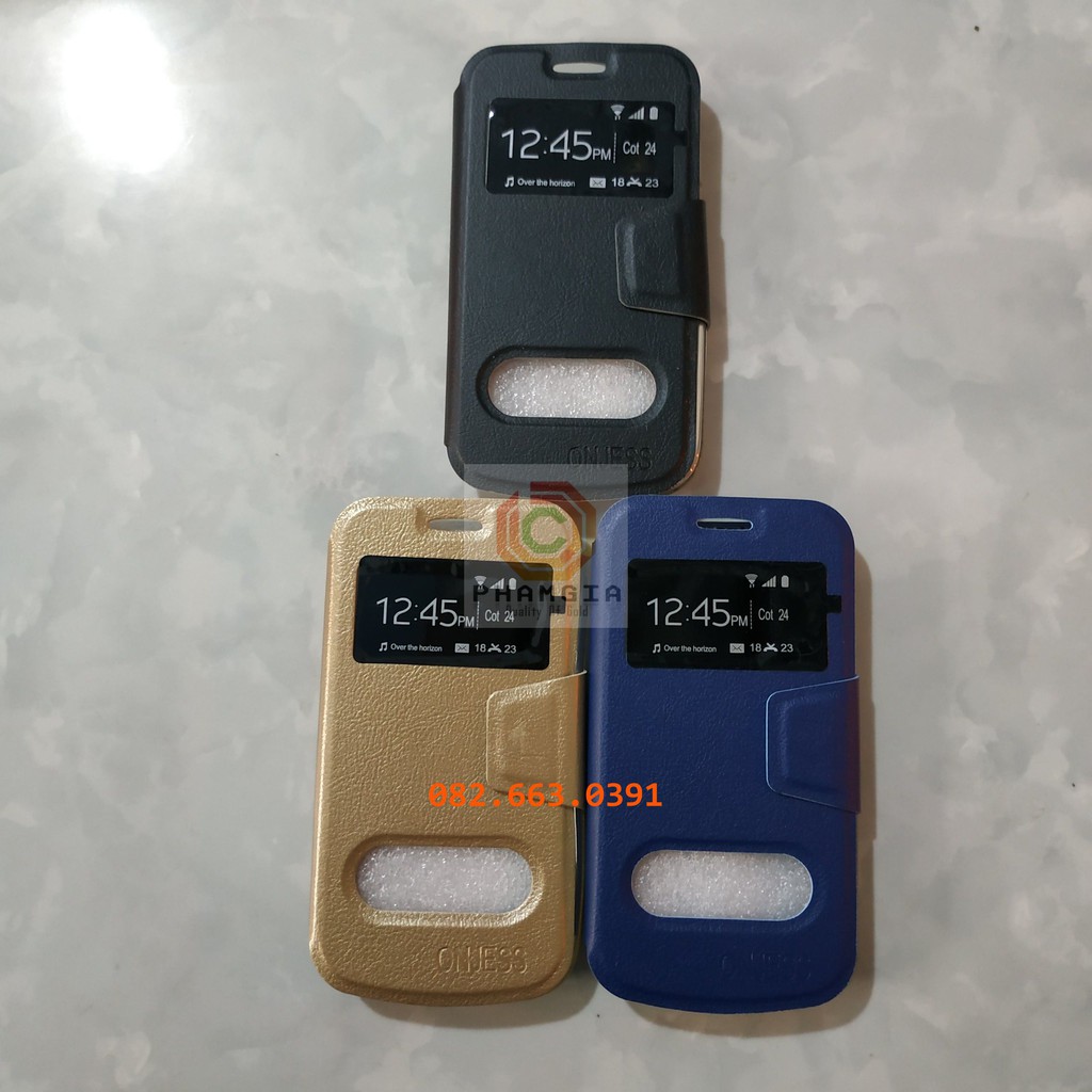 Bao da Nokia 1 có đồng hồ xem giờ, chất liệu da sang trọng