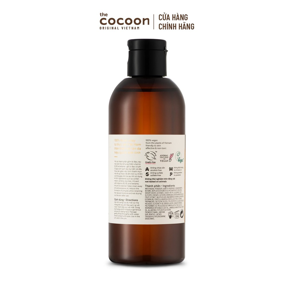 Bigsize - Gel bí đao rửa mặt Cocoon giảm dầu & mụn 310ml | BigBuy360 - bigbuy360.vn