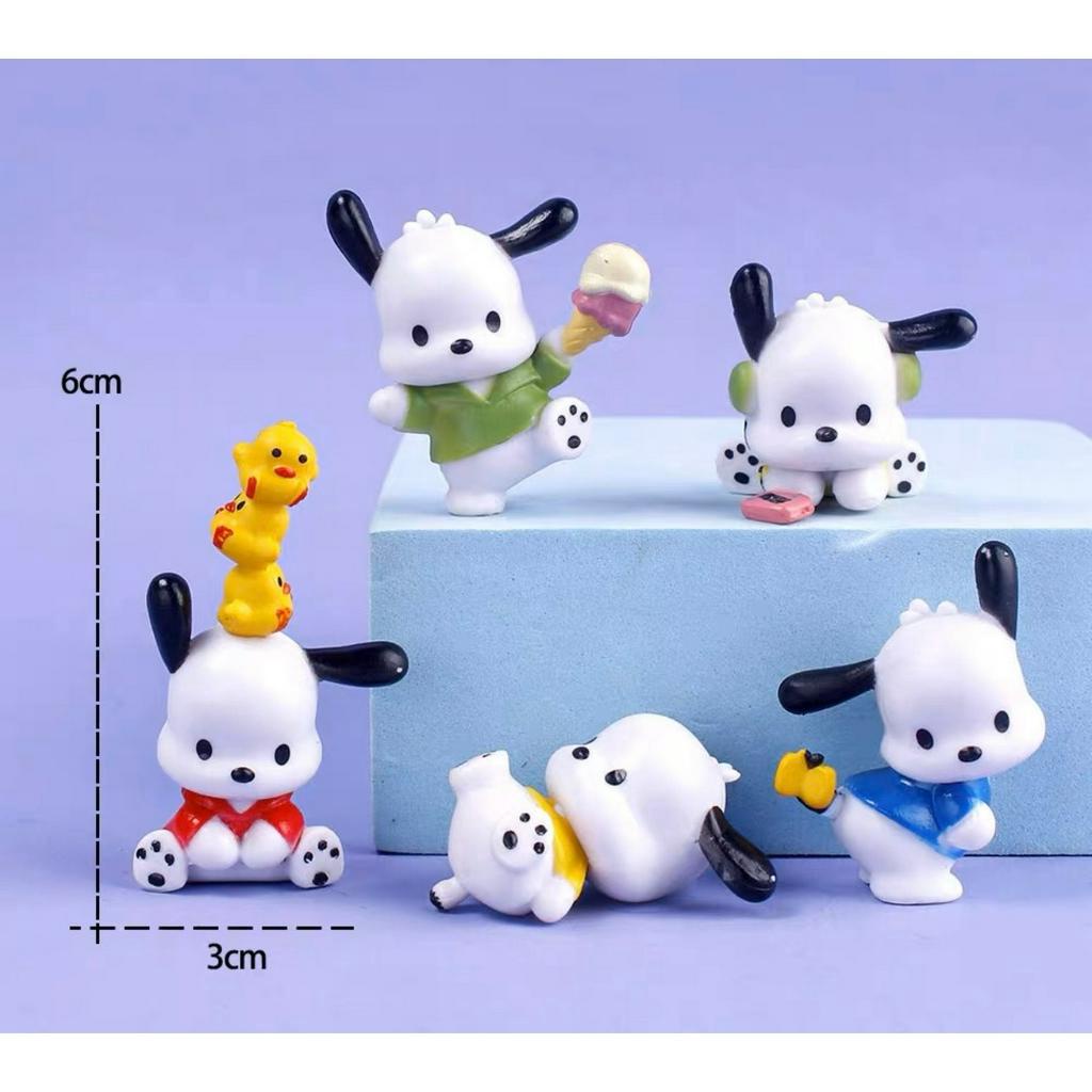 Tượng 5 Chó Pacha Nhựa Đẹp-Q4698