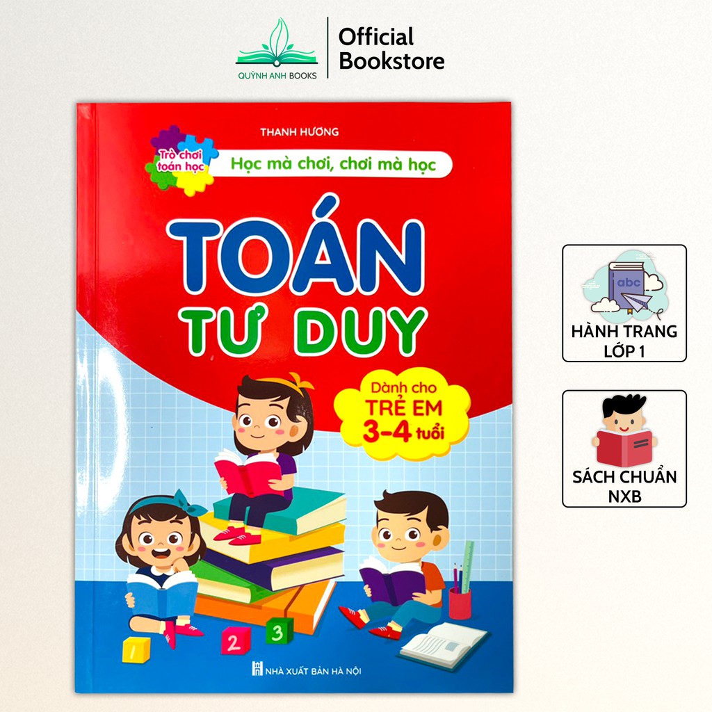 Sách - Toán tư duy cho bé 3 đến 4 tuổi trò chơi toán học - NPH Việt Hà