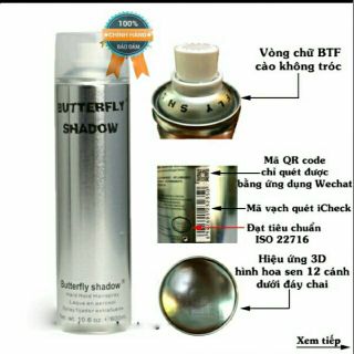Keo Xịt Tóc Buttrelfy Shadow 600ml chuẩn loại 1