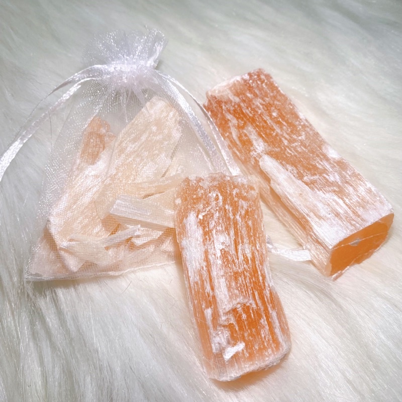 Peach selenite, Thanh Selenite cam hỗ trợ thanh tẩy