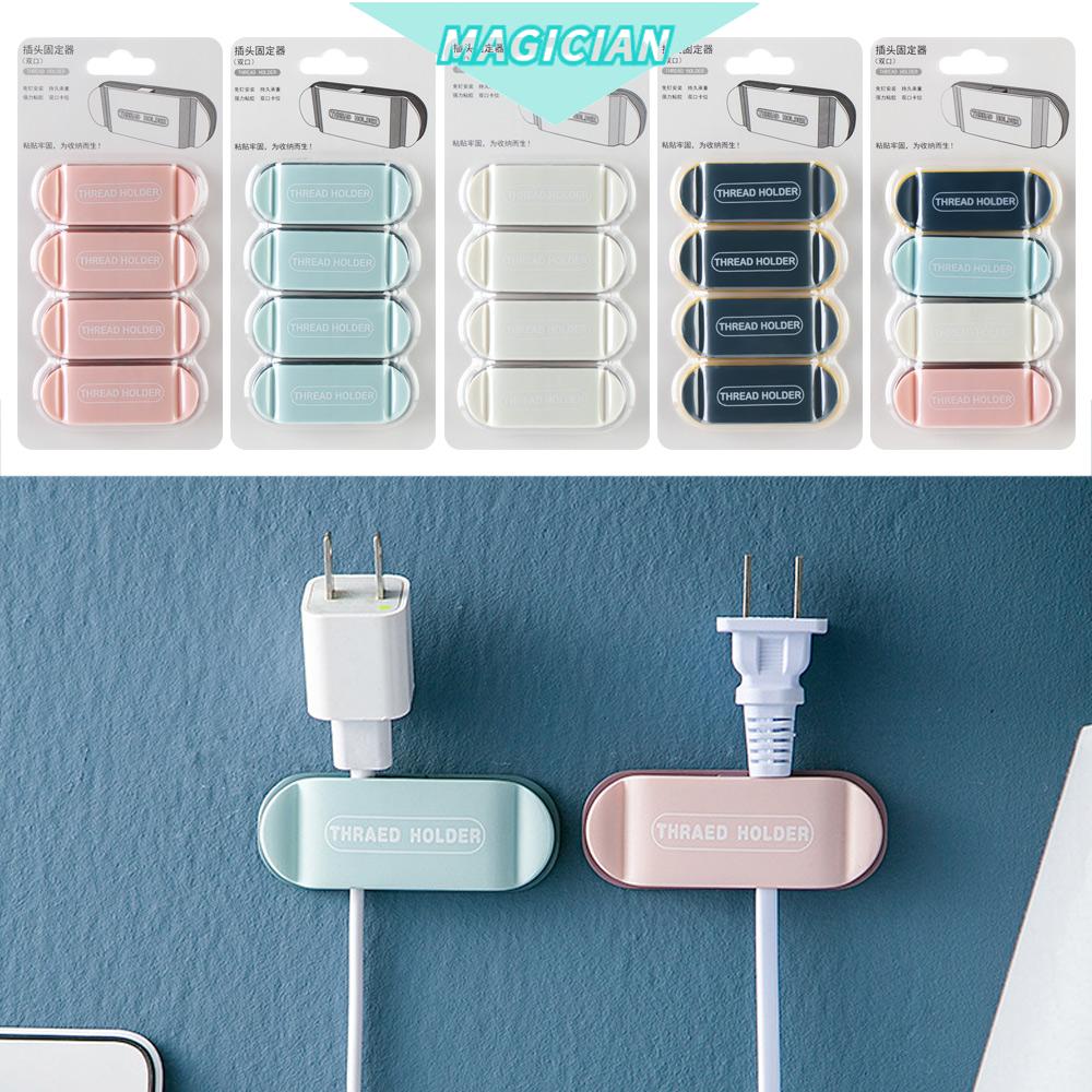 Set 4 Giá Đỡ Dây Cáp Gắn Tường Không Cần Đục Lỗ Tiện Lợi Thời Trang|Giá Đỡ Cố Định Tai Nghe Cổng USB