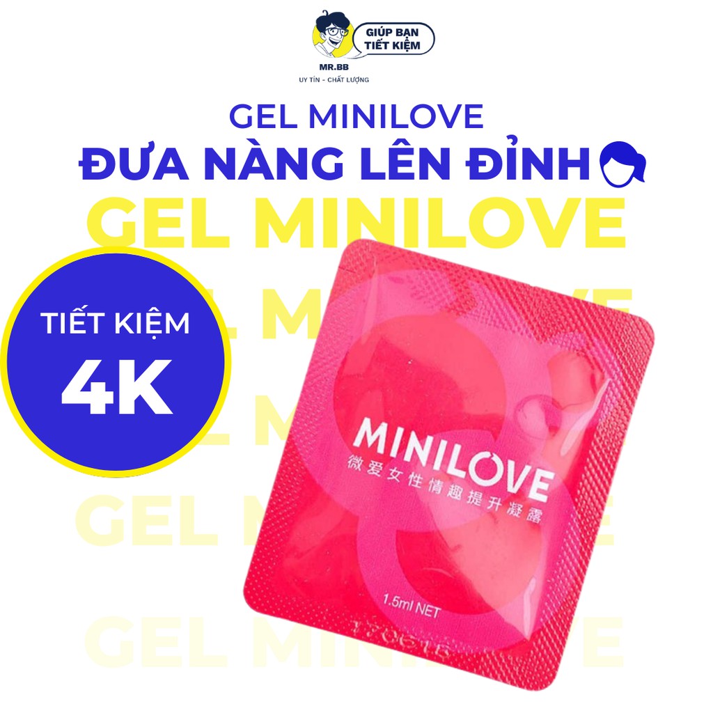 Gel bôi trơn MiniLove hỗ trợ hiệu quả cho chị em nào bị lãnh cảm, thiếu ham muốn, không đạt thỏa mãn dạng gói 1,5ml Mr.B