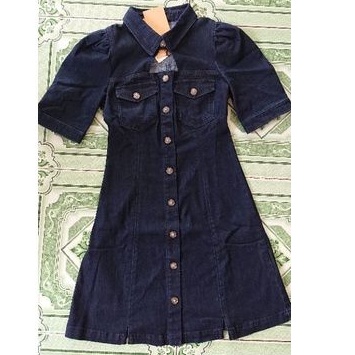 Đầm Denim khoét cổ,  hàng nút giữa Vero Moda