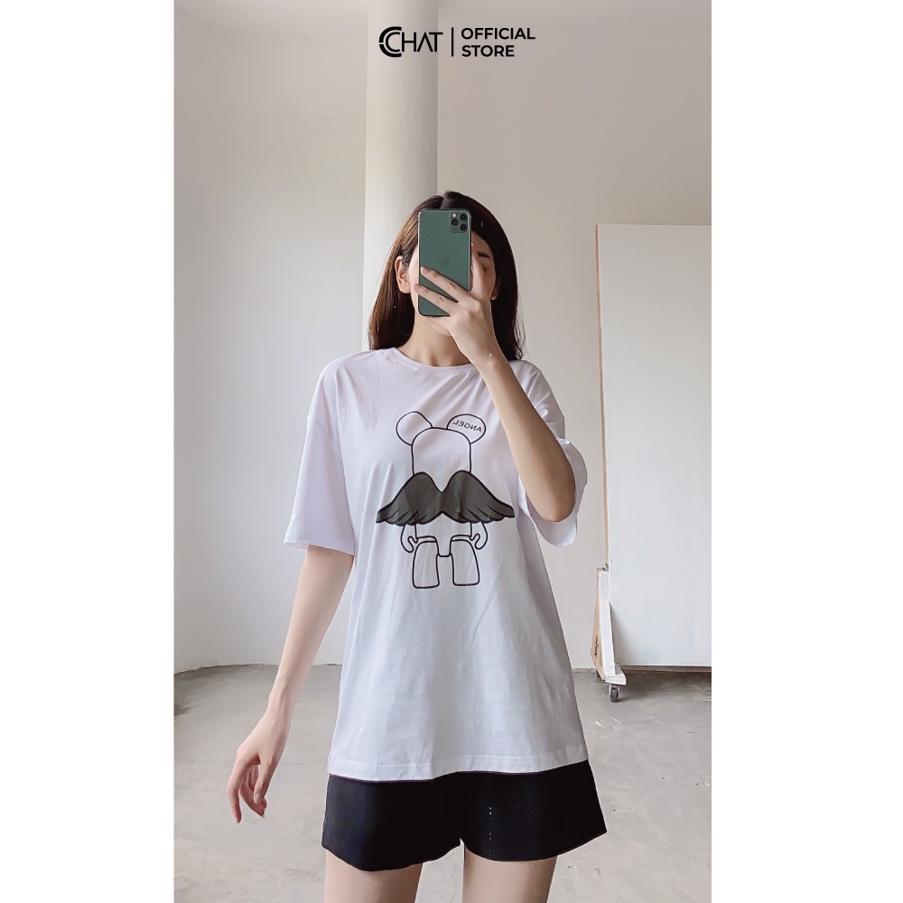 Áo thun nữ T-shirt in gấu thiên thần CCHAT