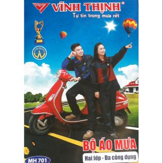 BỘ ÁO MƯA HAI LỚP - ĐA CÔNG DỤNG VĨNH THỊNH