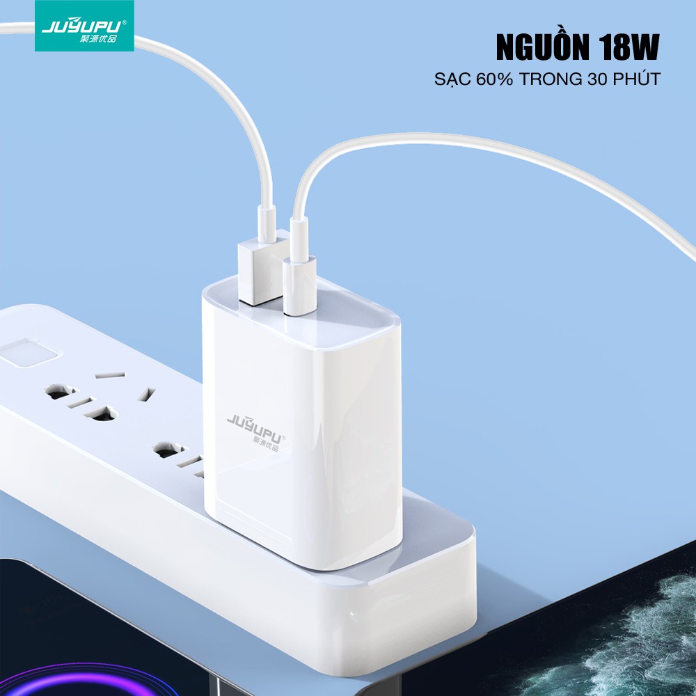 sạc nhanh iphone JUYUPU U01C PD QC3.0 bộ sạc chính hãng cho Samsung OPPO XIAOMI HUAWEI VIVO