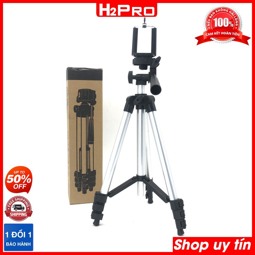 Giá đỡ điện thoại 3 chân Tripod 3110 H2Pro chính hãng, giá đỡ 3 chân cho điện thoại-máy ảnh cao 1m