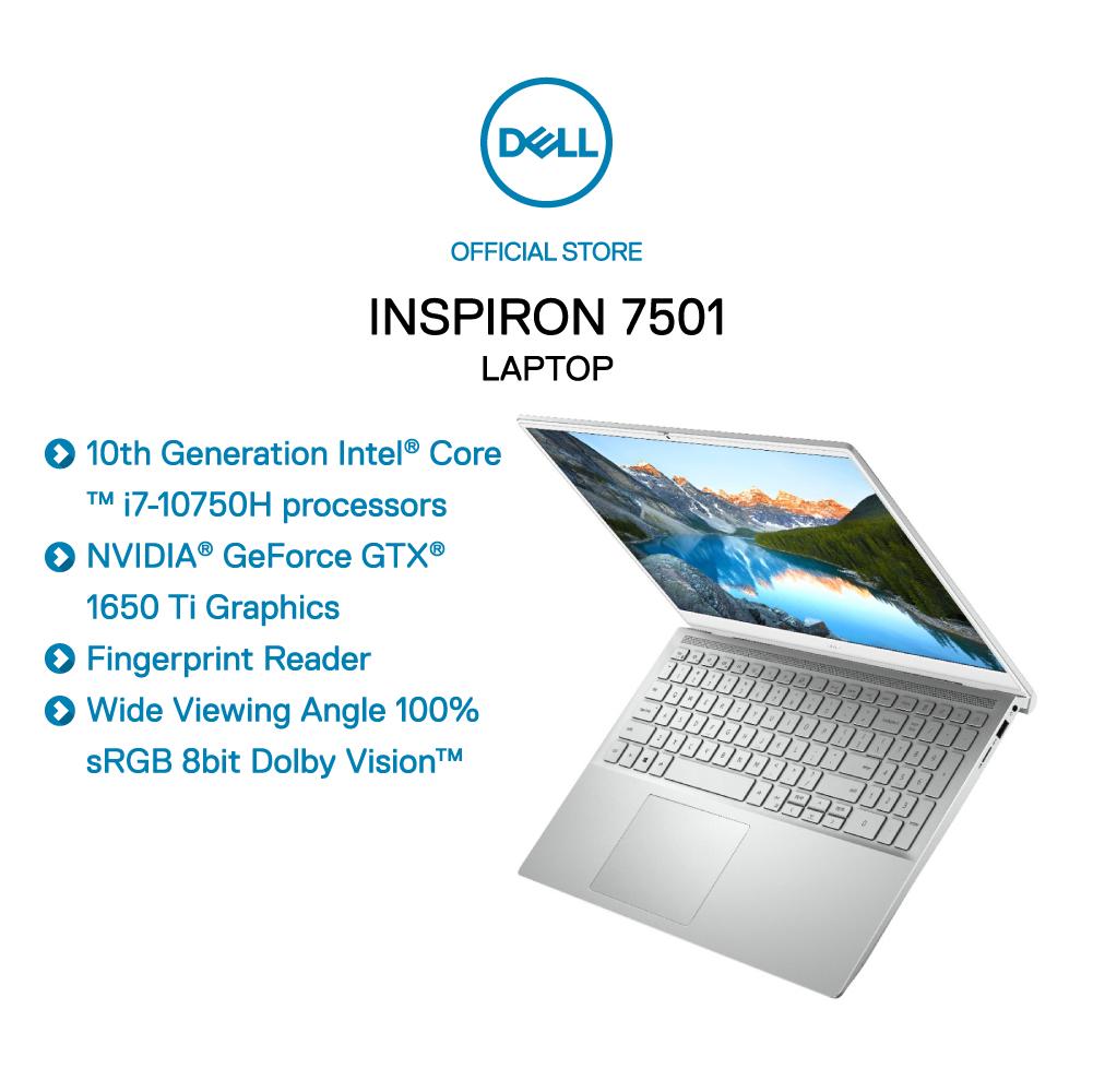 [Mã ELMALL1TR giảm 5% đơn 3TR] Laptop Dell INS15 7501 i7-10750H,8GD4,512SSD,4GD6_GTX1650Ti,15.6",Bạc(X3MRY1)