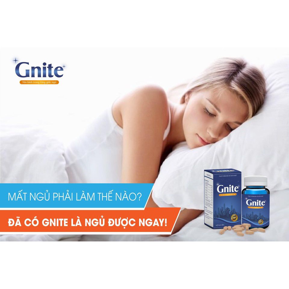 GNITE_Viên uống thảo dược hỗ trợ điều trị tình trạng khó ngủ, ngủ không sâu giấc, căng thẳng thần kinh kéo dài