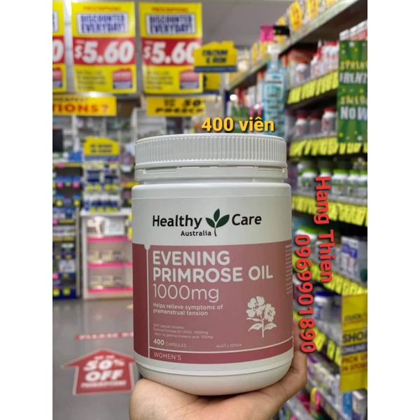 (Đủ bill) Tinh Dầu Hoa Anh Thảo Healthy Care Evening Primrose Oil 400v