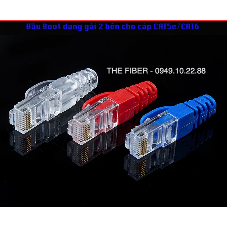 Đầu boot dạng gài 2 bên cho cáp mạng CAT5e/CAT6