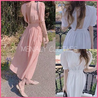 Đầm maxi đi biển hàn quốc hở lưng váy khoét lưng gợi cảm sexy