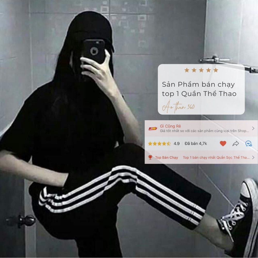 Quần thể thao 3 sọc nam nữ ống suông chất loại 1 mặc thể dục siêu đẹp