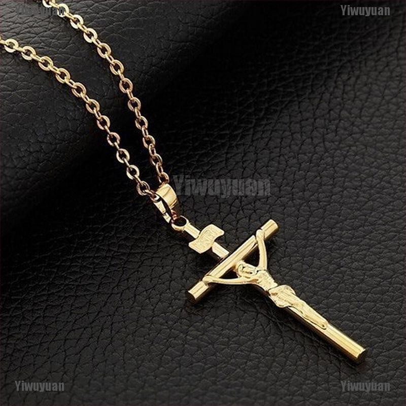 Vòng cổ mặt dây hình Chúa Jesus mạ vàng