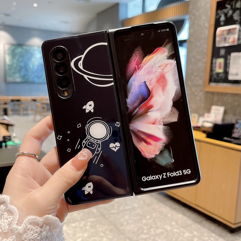 Ốp Điện Thoại Cứng Chống Sốc Hình Hoa Cho Samsung Galaxy Z Fold 3 5G