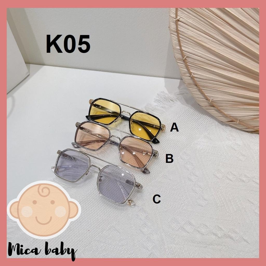 Kính râm, kính chống nắng gọng kim loại cho bé Mica baby K05