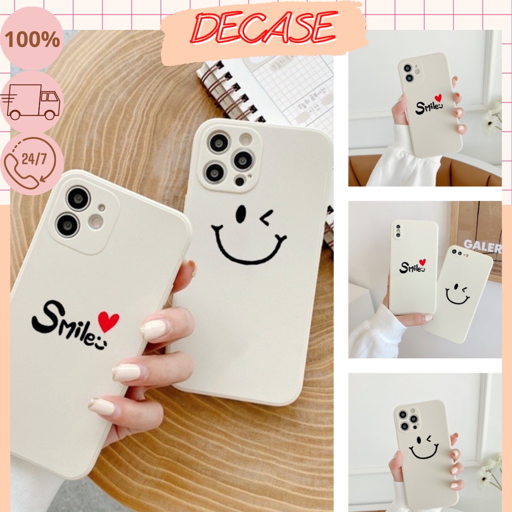 Ốp lưng iphone ✨DECASE's ✨logo SMILE 6/6plus/6s/6splus/7/7plus/8/8plus/x/xr/xs/11/12/13/pro/max/plus/promax