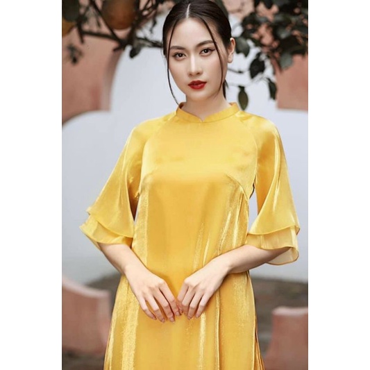 Áo voan tơ lụa nhũ ánh kim ozagan cao cấp