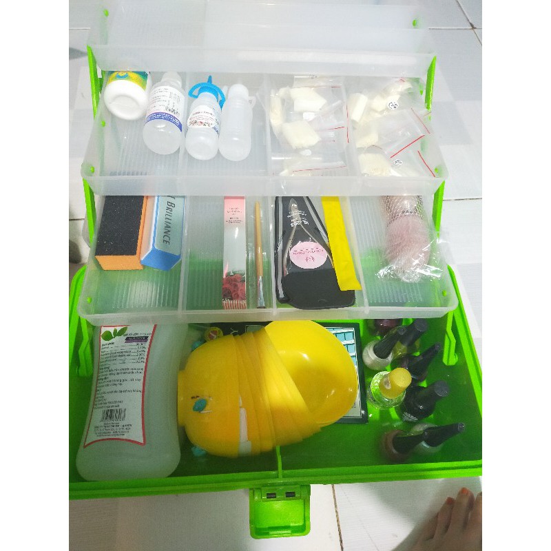 Cốp nhựa đựng đồ nail 3 ngăn , 3 tầng