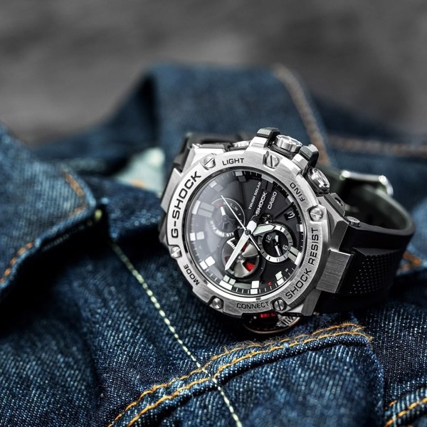 Đồng Hồ Casio Nam Dây Nhựa GSHOCK GST-B100-1ADR Chính Hãng
