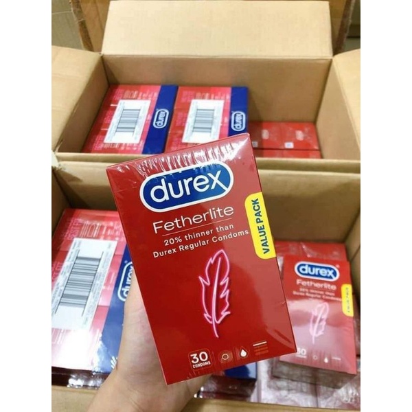 Bao cao su Durex dòng Fetherlite siêu mỏng hộp 30 cái