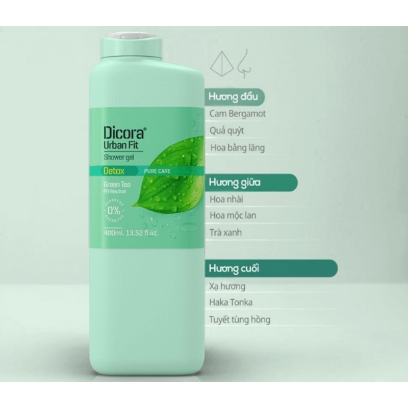 Sữa Tắm Dưỡng Da Dicora Urban Fit Shower Gel Nhập Khẩu Chính Hãng 400ml/ 750ml