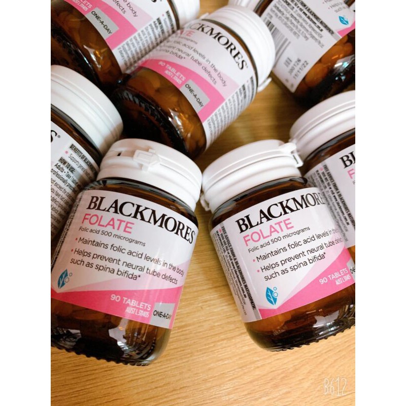 Blackmores Folate 500mcg 90 Tablets - Bổ sung Acid Folic cho bà mẹ chuẩn bị mang thai