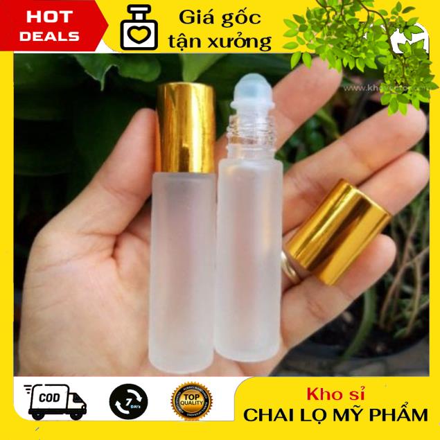 Lọ Chiết Nước Hoa ❤ GIÁ TẬN GỐC ❤ Lọ chiết nước hoa bi lăn xoắn 10ml nắp vàng đựng nước hoa, phụ kiện du lịch