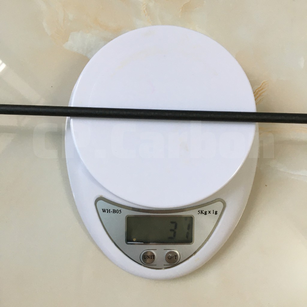 Ống Carbon 3K rỗng dài 1 mét đường kính ngoài 6mm, đường kính trong 3mm dùng gia cố máy bay, làm diều