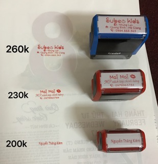 Combo dấu+mác+hoá đơn+phiếu ship+súng bấm mác