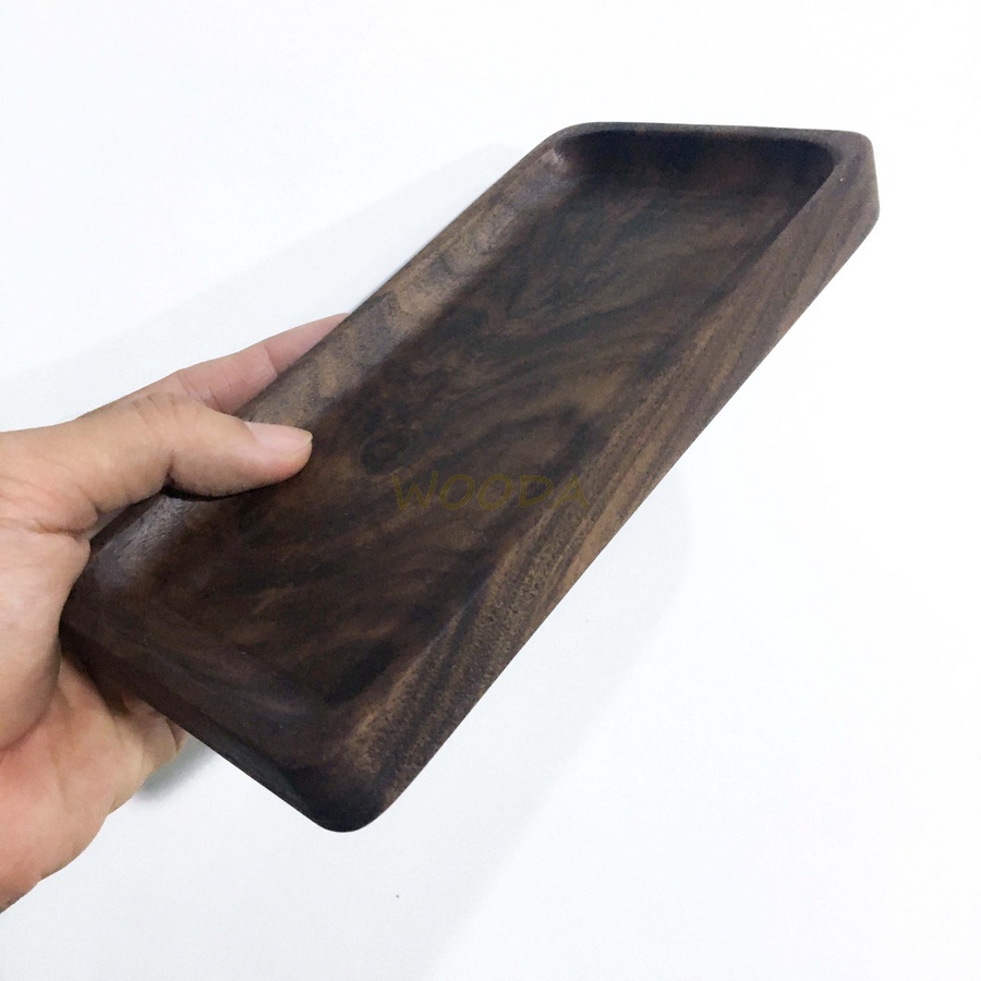 Bộ khay gỗ Walnut đa năng để bàn làm việc