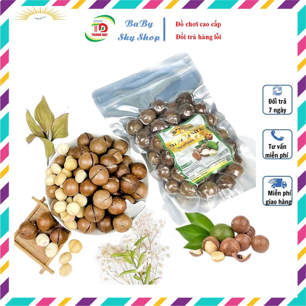 Hạt Macca Organic nứt vỏ Daklak sấy giàu dinh dưỡng Thượng Hạng loại 1 hạt to chắc đều đẹp