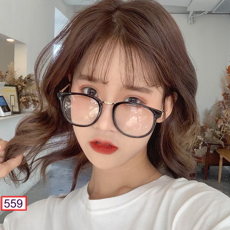 MẮT KÍNH GỌNG CẬN FORM TRÒN OVAL KIM LOẠI 559 DỄ THƯƠNG | BigBuy360 - bigbuy360.vn