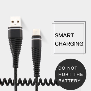 [Cáp sạc] USB-C Type C Cable Coiled Spring Type-C Data Sync Charging Cable