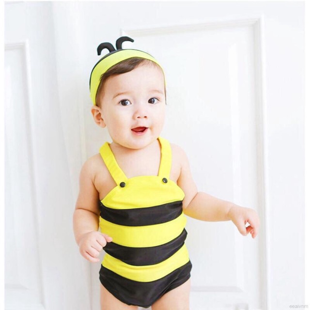 (hàng sẵn) Set bơi họa tiết ong cho bé SBBG17 sz 6m-7y siêu xinh (xấu hoàn hàng) SUBIN kids