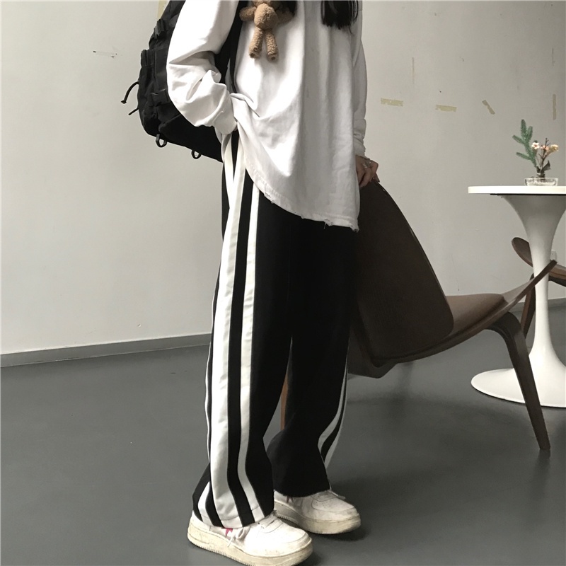 NRVP Quần jogger nữ dáng dài lưng cao thời trang Hàn Quốc